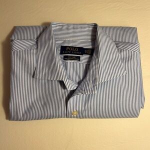 Polo Ralph Lauren Men’s 16 1/2 42 Classic Fit Striped Blue (CL016)